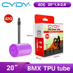 42g CYDY TPU Bike Inner Tube Camera 20' 406 20x1.9 2.0 2.1 2.2 2.25 2.3 2.35 2.4 2.5 2.6 Valve 45mm Pneu BMX Bicycle Tire Tyre