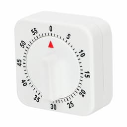 HILIFE Practical 60 Minutes Kitchen Timer Cooking Tools White Square Mechanical Timer Countdown Alarm Reminder