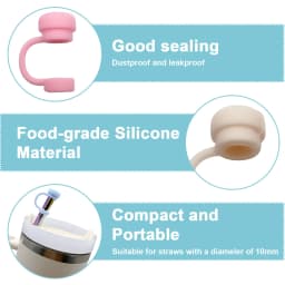 2026 Straw Covers Cap Reusable Silicone Straw Toppers For Stanley Cup Leak-Proof Dust Proof Straws Cover Tumbler Accessories