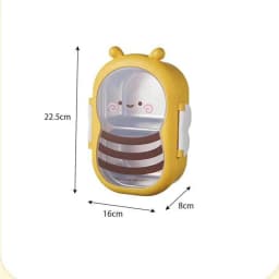 Portable Lunch Box for Student Cute Bee Bento Box Outdoor Camping Picnic Baby Food Container Stainless Steel Outing Tableware