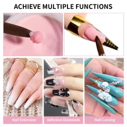 120g Acrylic Powder with Clear Pink White 3 Colors Nail Manicure Tips Nail Art Design Decoration Builder Tools