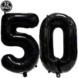 Black Large Numbers Balloon 32 Inch 0 1 2 3 4 5 6 7 8 9 Birthday Digit Bachelorette Balloon Figure Golob Party Ballon Decoration