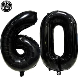 Black Large Numbers Balloon 32 Inch 0 1 2 3 4 5 6 7 8 9 Birthday Digit Bachelorette Balloon Figure Golob Party Ballon Decoration