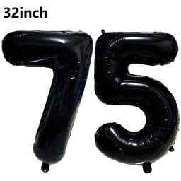 Black Large Numbers Balloon 32 Inch 0 1 2 3 4 5 6 7 8 9 Birthday Digit Bachelorette Balloon Figure Golob Party Ballon Decoration