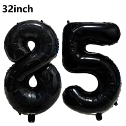 Black Large Numbers Balloon 32 Inch 0 1 2 3 4 5 6 7 8 9 Birthday Digit Bachelorette Balloon Figure Golob Party Ballon Decoration