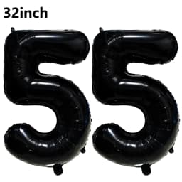 Black Large Numbers Balloon 32 Inch 0 1 2 3 4 5 6 7 8 9 Birthday Digit Bachelorette Balloon Figure Golob Party Ballon Decoration