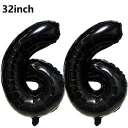 Black Large Numbers Balloon 32 Inch 0 1 2 3 4 5 6 7 8 9 Birthday Digit Bachelorette Balloon Figure Golob Party Ballon Decoration