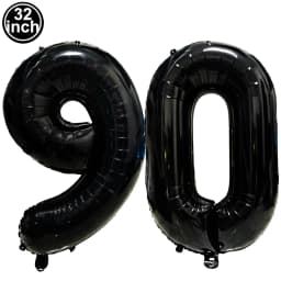 Black Large Numbers Balloon 32 Inch 0 1 2 3 4 5 6 7 8 9 Birthday Digit Bachelorette Balloon Figure Golob Party Ballon Decoration