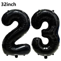 Black Large Numbers Balloon 32 Inch 0 1 2 3 4 5 6 7 8 9 Birthday Digit Bachelorette Balloon Figure Golob Party Ballon Decoration