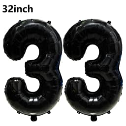 Black Large Numbers Balloon 32 Inch 0 1 2 3 4 5 6 7 8 9 Birthday Digit Bachelorette Balloon Figure Golob Party Ballon Decoration