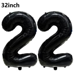 Black Large Numbers Balloon 32 Inch 0 1 2 3 4 5 6 7 8 9 Birthday Digit Bachelorette Balloon Figure Golob Party Ballon Decoration