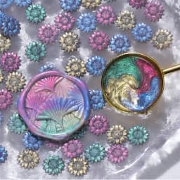 100pcs/bag Aurora Sunflower Mixed Color Sealing Wax Beads, for Wedding Invitations, Envelopes,Wine Gift Packaging