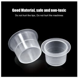 CJMIO 100/1000pcs Disposable Microblading Tattoo Ink Cups S M L Plastic Permanent Makeup Pigment Clear Holder Container Cap