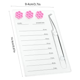 Eyelash Extension Scale Holder Magnetic Acrylic Lash Board With Glue Pallet Cup False Eyelashes Pad Lash Makeup Tools Wholesale
