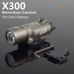 Surefire Light X300 X300U X300UH-B XH35 X300V IR Flashlight Fit 20mm Rail DDualS Switch 600 Lumens Aluminum Constant Momentary