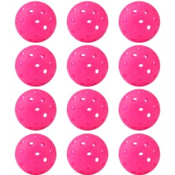 12PCSPickleball BallsDurable & Aerodynamic 40/26 Holes Design Perfect for Competition & TrainingComplete with Storage Mesh Bag