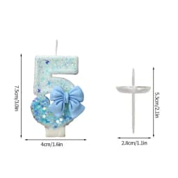 Bow Birthday Candles Number Candle Cake Candle Decoration Baby Shower Party Cake Topper Decor Anniversary Decor