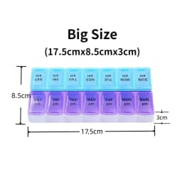 New Travel Pill Case Weekly Portable Organizer Box 7 Days 14 Grids Pills Container Storage Tablets Vitamins Medicine Fish Oils