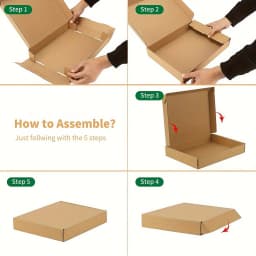 100pcs Super Hard Kraft Paper Airplane Boxes - Small Square Paper Boxes for Gift Wrapping and Mailing