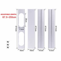 Newest Portable Window Kit Slide Plate Adjustable Adaptor Wind Shield Exhaust Hose Tube Connector Air Conditioner Accessories