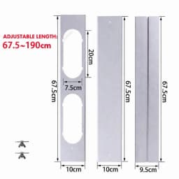 Newest Portable Window Kit Slide Plate Adjustable Adaptor Wind Shield Exhaust Hose Tube Connector Air Conditioner Accessories