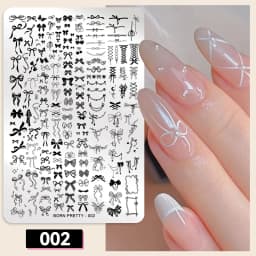 BORN PRETTY Bridal Lace Nail Art Templates Butterfly Flower Leaves Geometry Stamping Plates DIY Image Printing Stencil Tools