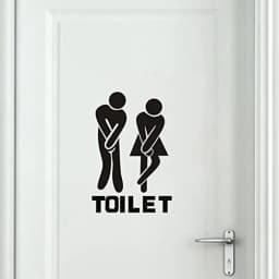 Creative Funny Toilet Wall/Door Stickers Bathroom Decoration Waterproof Decals Vinyl Wallpaper Poster Home Decor The Wall O E0O8