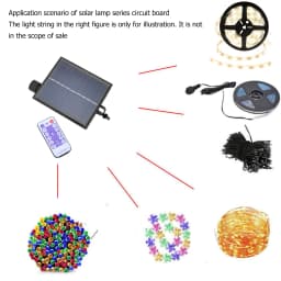 Solar String Light Control Box Automatic Waterproof Adjustable Luminance Solar Lamp String Circuit Board