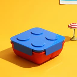 JUSTINLAU Portable Sealed Lunch Box Color Building Blocks Splicing Children's Student Bento Box Fruit Salad Storage Container