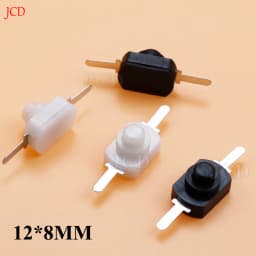 10PCS/Lot 12*8MM DC 30V 1A On Off Mini Push Button Switch for Electric Torch 1208YD Self Locking