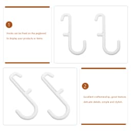 7pcs Peg Board Hooks Commodity Shelf Display Shop Storage Hooks Hanger Plastic Pegboard Hanging Hooks