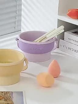 3-In-1 Silicone Makeup Brush Cleaner Mat & Drying Rack - Cosmetic Brush Cleaning & Air Dry Tool, Beauty Tool Organizer Kit