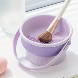 3-In-1 Silicone Makeup Brush Cleaner Mat & Drying Rack - Cosmetic Brush Cleaning & Air Dry Tool, Beauty Tool Organizer Kit
