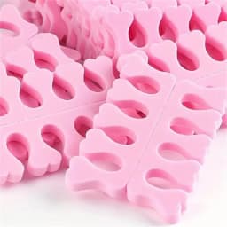Wholesale 100/200/500pcs Beige Sponge Finger Toe Separators Nail Polish Separators Manicure Pedicure Nail Art Tool Feet Care