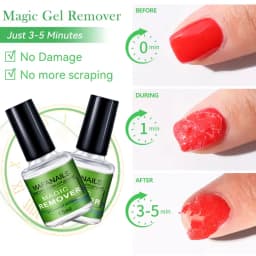 15ml/bottle Professional Non-Irritating Nail Gel Remover Polish Soak-Off 3 Minutes Quickly & Easily Removes Gel Polish 0.5fl.Oz