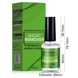 15ml/bottle Professional Non-Irritating Nail Gel Remover Polish Soak-Off 3 Minutes Quickly & Easily Removes Gel Polish 0.5fl.Oz