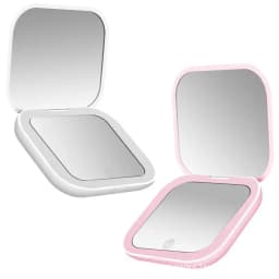 Mini Portable Folding Makeup Mirror Led Lights Magnifying Compact Pocket Travel Aesthetic Vanity Mirrors Make Up Tools