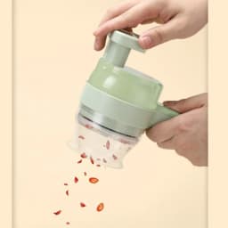 Vegetable Chopper 1PC Household Multifunctional USB Rechargeable Garlic Beater Cooker Peeler Brush Dish Whisk Handheld Cooker