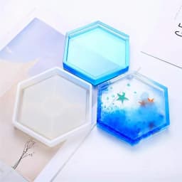 4pcs/Set Storage Tray Coaster Silicone Mold, Oval, Circular, Hexagonal Tray Silicone Mold, Used For Resin Gypsum Casting