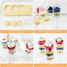 20/40Pcs Push Up Cake Shooter Round Shape Clear Cake Holders Push Pops Plastic Containers With Lids For Ice Cream Baking Molding