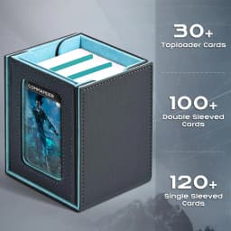 100+ New Card Storage Box TCG MT Board Game Commander Card Carrying Organizer Box Transaction 3 'X4' Double Open Top Box