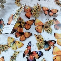 30 PCs Butterfly Flower Themed DIY Decorative Stickers Pack Decorative Stickers For Scrapbook Label Diary Album Planner