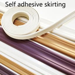 5M NBR Soft Wall Trim Lines Self-Adhesive Skirting Decor Strip Backsplash Tile Edge Anticollision Molding Line 3D Wall Sticker
