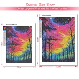 Dazzling Starry Forest Scenery Personality DIY Full Drill Diamond Painting Decorative Rhinestone Mosaic Cross-Stitch Kit