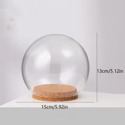 Preserved Fresh Flowers Glass Cover Flower Dustproof Cover Transparent Glass Dome Protector Clear Flower Domes