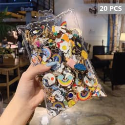 10/20/30/40/50Pcs Enamel Pin Badge Random Cute Animal Plant Metal Brooches Backpack Lapel Badges Women Kid Jewelry Accessories