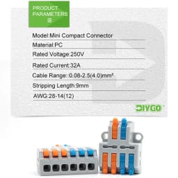 5PCS Fast Wire Connector Push-in Electrical Terminal Block Universal Splicing Wiring Cable Connectors For Cable Connection SPL 