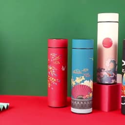 Portable Thermos Bottle Coffee Tea Mug Chinese Style Smart Temperature Display Vacuum Flask Water Bottle With Filter Thermos Cup