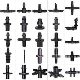 10-1000PCS Garden Water Connector Drip Irrigation for 1/4'' Tubing Hose Accessories Joint Barbed Tees Cross Eng Plug Adaptors