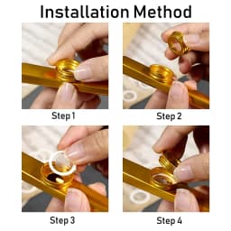 Kazoo Golden Aluminum Alloy with Membrane Flute Diaphragm Mouth Kazoos Musical Instruments